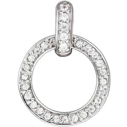 Anhänger 925 Silber mit Zirkonia weiß ringförmig