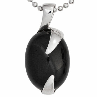 Anhänger oval 925 Silber mit Onyx schwarz – Bild 3