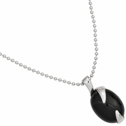 Anhänger oval 925 Silber mit Onyx schwarz – Bild 2