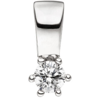 Anhänger Solitär 925 Silber mit Zirkonia weiß