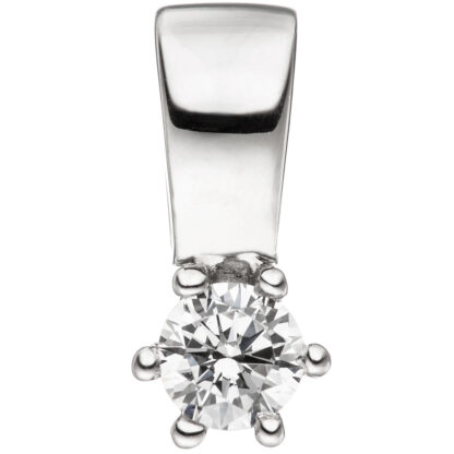 Anhänger Solitär 925 Silber mit Zirkonia weiß