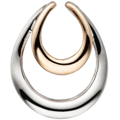 Anhänger "Tropfen" 925 Silber/teilrotvergoldet