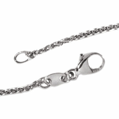 Zopfkette 585 Weißgold 1,4 mm 42 cm – Bild 5