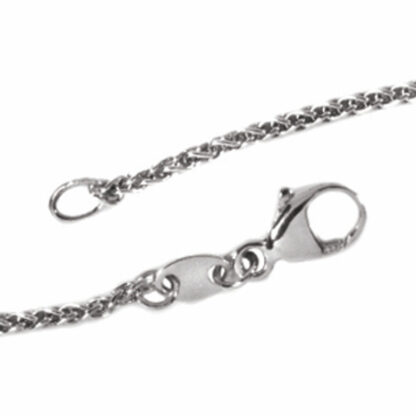 Zopfkette 585 Weißgold 1,4 mm 45 cm – Bild 5