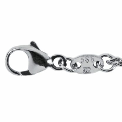 Zopfkette 585 Weißgold 1,4 mm 45 cm – Bild 4