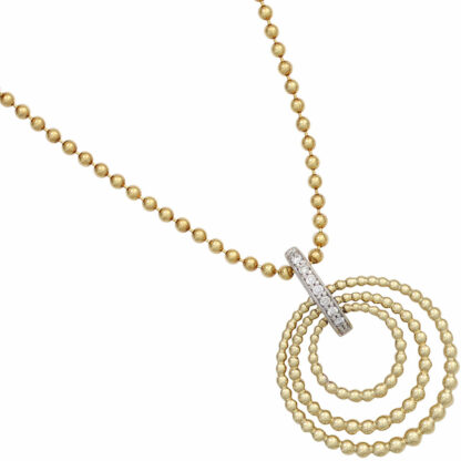 Anhänger 585 Gelb-/Weißgold mit Brillanten 3-Ringe – Bild 2