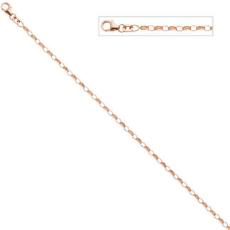 Ankerkette 925 Silber/rotvergoldet 2,4 mm 80 cm