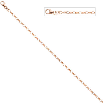 Ankerkette 925 Silber/rotvergoldet 2,4 mm 80 cm