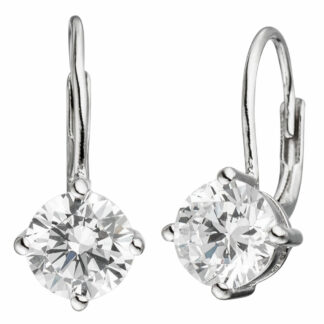 Boutons 925 Silber mit 2 Zirkonia weiß