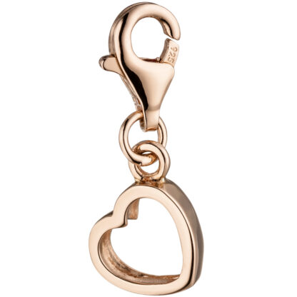 Charm "Herz" offen 925 Silber/rotvergoldet