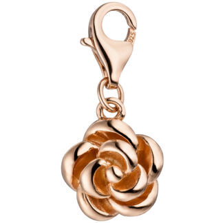Charm "Rose" 925 Silber/rotvergoldet