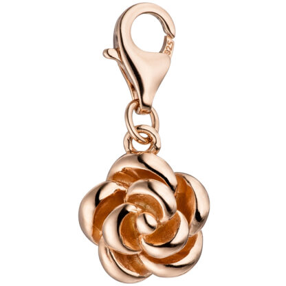 Charm "Rose" 925 Silber/rotvergoldet