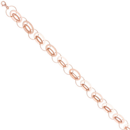 Collier 925 Silber/rotvergoldet Spirale mit Struktur – Bild 2