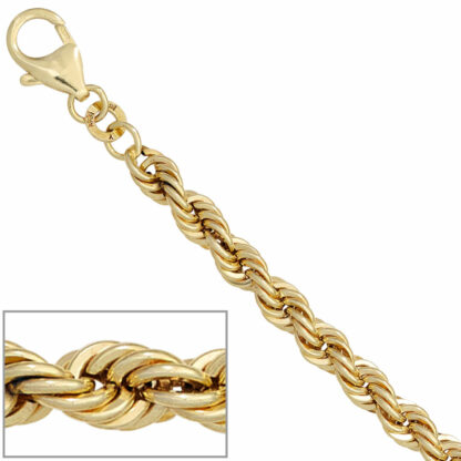 Kordelarmband 585 Gelbgold 19 cm