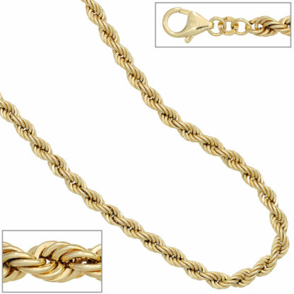 Kordelarmband 585 Gelbgold 19 cm – Bild 2