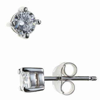 Ohrstecker 925 Silber mit 2 Zirkonia rund