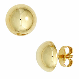 Ohrstecker Halbkugel 333 Gelbgold