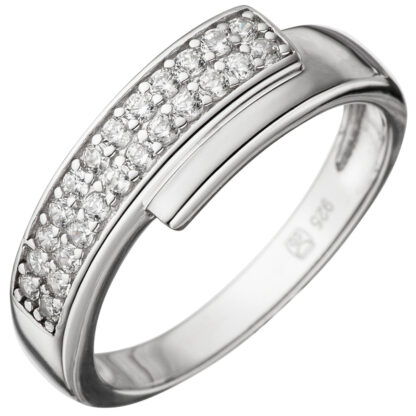 Ring 925 Silber mit weißen Zirkonia