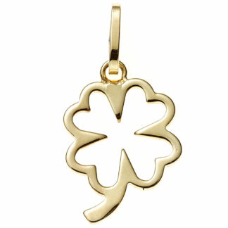 Anhänger "Kleeblatt" 333 Gelbgold offen