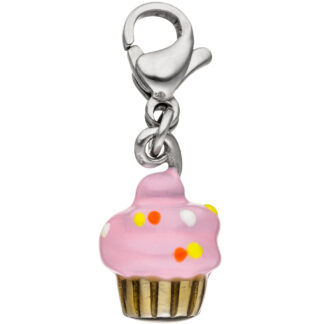 Charm "Sahne-Eis" Edelstahl mit Lack rosa bunt