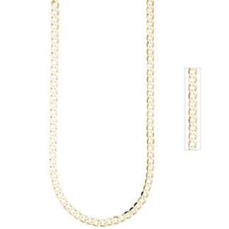 Collier/Panzerkette 333 Gelbgold 45 cm