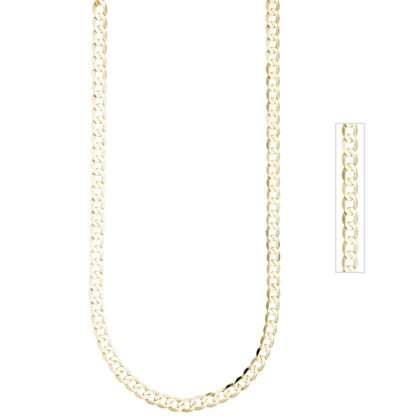 Collier/Panzerkette 333 Gelbgold 45 cm