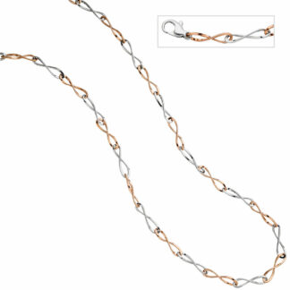 Collier "unendlich" 333 Weiß-/Rotgold