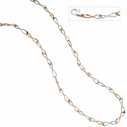 Collier "unendlich" 333 Weiß-/Rotgold