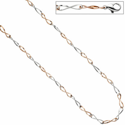 Collier "unendlich" 333 Weiß-/Rotgold – Bild 2
