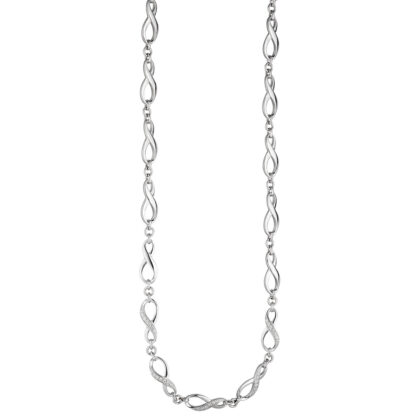 Collier "unendlich" 925 Silber mit Zirkonia weiß 48 cm – Bild 2