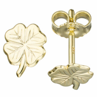 Kinder Ohrstecker "Kleeblatt" 333 Gelbgold