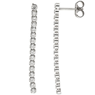 Ohrhänger 925 Silber mit Zirkonia weiß