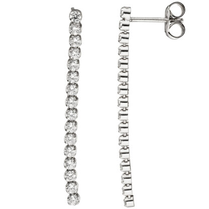 Ohrhänger 925 Silber mit Zirkonia weiß