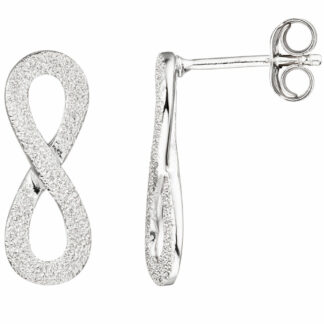 Ohrstecker "unendlich" 925 Silber mit Struktur