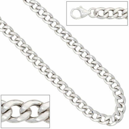 Panzerarmband 925 Silber 7 mm 21 cm – Bild 2