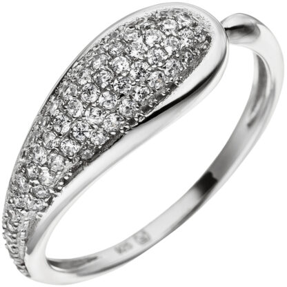 Ring 925 Silber mit 65 Zirkonia weiß