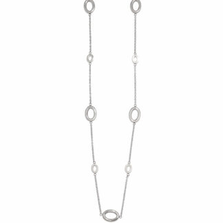 Halskette Edelstahl mit ovalen Schmuckringen