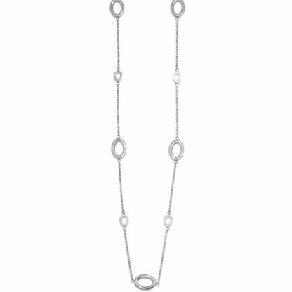 Halskette Edelstahl mit ovalen Schmuckringen
