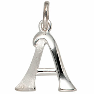 Buchstaben-Anhänger "A" 925 Silber/teilmattiert