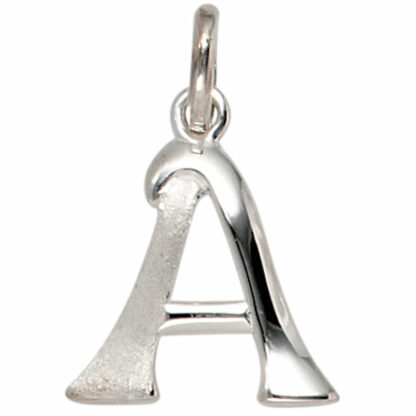 Buchstaben-Anhänger "A" 925 Silber/teilmattiert