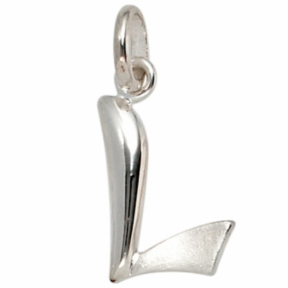 Buchstaben-Anhänger "L" 925 Silber/teilmattiert