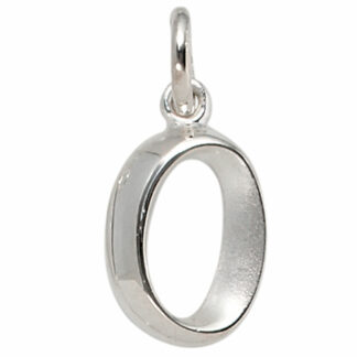 Buchstaben-Anhänger "O" 925 Silber/teilmattiert
