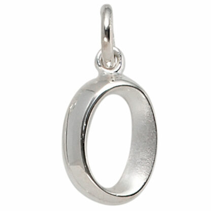 Buchstaben-Anhänger "O" 925 Silber/teilmattiert