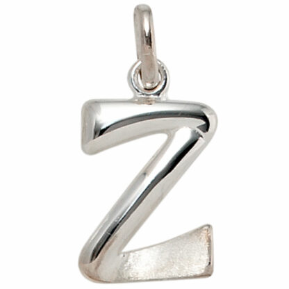 Buchstaben-Anhänger "Z" 925 Silber/teilmattiert