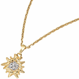 Anhänger "Edelweiß" 333 Gelbgold Bicolor