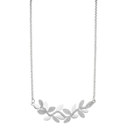 Collier "Blätter" Edelstahl mit Glitzereffekt – Bild 2