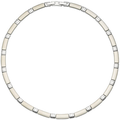 Collier/Halsreif aus Edelstahl/teilmattiert