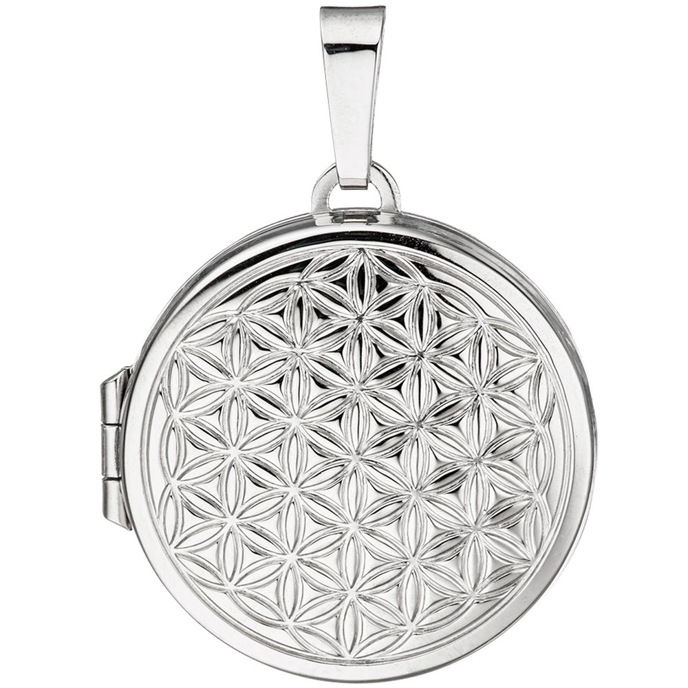 CONILOK Medaillon Halskette Silber 925 - Baum Des Lebens Foto Anhänger Für Damen