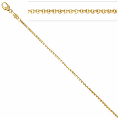 Erbskette 585 Gelbgold 1,5 mm 36 cm – Bild 3