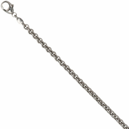 Erbskette 585 Weißgold 3 mm 45 cm – Bild 2